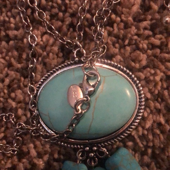 Chico’s pretty necklace with turquoise enhancer! So pretty. - Picture 7 of 9